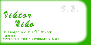 viktor miko business card