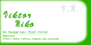 viktor miko business card